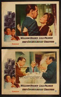 8r787 COUNTERFEIT TRAITOR 2 LCs '62 cool images of William Holden, pretty Lili Palmer, Hugh Griffith