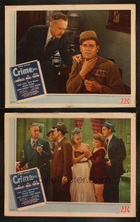 8r789 CRIME INC. 2 LCs '45 Don Beddoe, Sheldon Leonard, book that aroused the wrath of the nation!