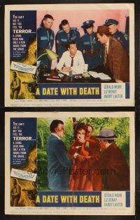 8r796 DATE WITH DEATH 2 LCs '59 Gerald Mohr, you can feel TERROR in shocking PsychoRama!