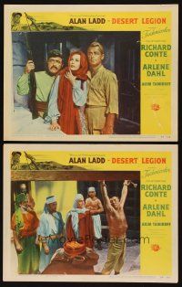 8r802 DESERT LEGION 2 LCs '53 Alan Ladd in the French Foreign Legion & sexy Arlene Dahl!