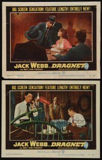 8r805 DRAGNET 2 LCs '54 Jack Webb as detective Joe Friday, Ben Alexander as Frank Smith!