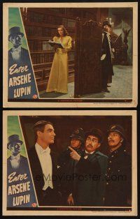 8r808 ENTER ARSENE LUPIN 2 LCs '44 Charles Korvin, Ella Raines, J. Carrol Naish, mystery!