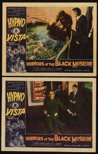 8r832 HORRORS OF THE BLACK MUSEUM 2 LCs '59 Hypno-Vista actually puts you in the picture!
