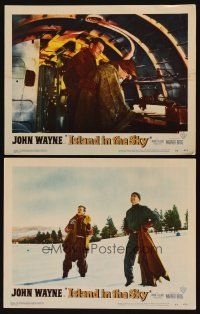 8r845 ISLAND IN THE SKY 2 LCs '53 William Wellman, big John Wayne, World War II!