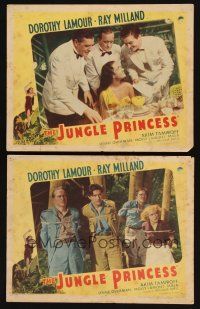 8r848 JUNGLE PRINCESS 2 LCs R46 Dorothy Lamour & Ray Milland in tropical adventure!