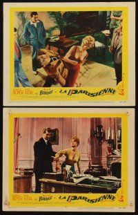 8r853 LA PARISIENNE 2 LCs '58 sexy Brigitte Bardot punching guy & being grabbed by another!