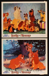 8r854 LADY & THE TRAMP 2 LCs R72 Walt Disney romantic canine dog classic cartoon!