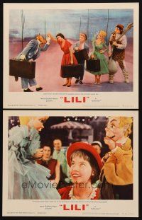 8r860 LILI 2 LCs R64 close up of pretty Leslie Caron with puppets & in wacky dream sequence!