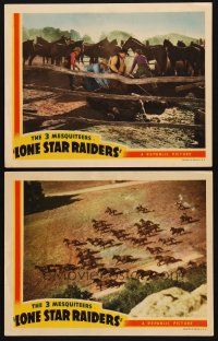 8r861 LONE STAR RAIDERS 2 LCs '40 The Three Mesquiteers, Robert Livingston, Steele, Davis!