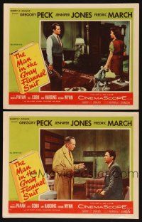 8r865 MAN IN THE GRAY FLANNEL SUIT 2 LCs '56 Gregory Peck with Jennifer Jones & Fredric March!