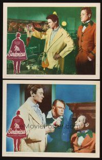 8r877 MR. SARDONICUS 2 LCs '61 William Castle, creepy Guy Rolfe in mask with R. Lewis in laboratory
