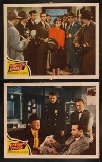 8r882 MYSTERY STREET 2 LCs '50 Ricardo Montalban, Sally Forrest. John Sturges film noir!