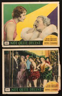 8r888 NOT QUITE DECENT 2 LCs '29 pretty June Collyer, Louise Dresser, cool deco flapper showgirls!