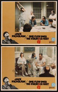 8r893 ONE FLEW OVER THE CUCKOO'S NEST 2 LCs '75 Jack Nicholson & Louise Fletcher, Milos Forman!