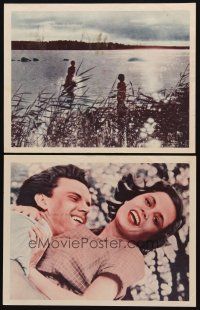 8r894 ONE SUMMER OF HAPPINESS 2 LCs '54 great image of nude teens in lake + romantic close up!