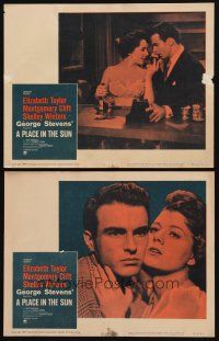 8r905 PLACE IN THE SUN 2 LCs R59 Montgomery Clift, sexy Elizabeth Taylor, Shelley Winters!