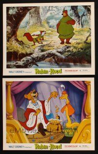8r922 ROBIN HOOD 2 LCs '73 Disney cartoon version, he's with Little John + Prince John & Sir Hiss!