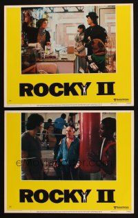 8r924 ROCKY II 2 LCs '79 Sylvester Stallone, Talia Shire, Burgess Meredith, boxing sequel!