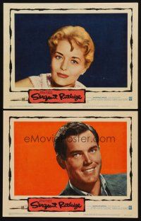 8r934 SERGEANT RUTLEDGE 2 LCs '60 John Ford, portraits of Jeffrey Hunter & Constance Towers!