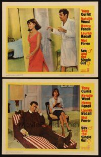 8r938 SEX & THE SINGLE GIRL 2 LCs '65 great images of Tony Curtis & sexiest Natalie Wood!