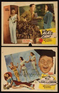 8r968 THOUSANDS CHEER 2 LCs '43 Gene Kelly, Mickey Rooney, Lena Horne & other top stars!