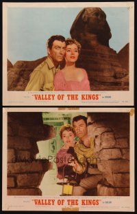 8r985 VALLEY OF THE KINGS 2 LCs '54 Robert Taylor & pretty Eleanor Parker by Sphinx!