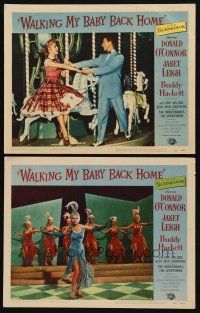 8r987 WALKING MY BABY BACK HOME 2 LCs '53 sexy Janet Leigh on carousel & dancing with showgirls!