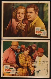 8r991 WHITE HUNTER 2 LCs '36 Warner Baxter is a big game guide who falls in love w/pretty June Lang!
