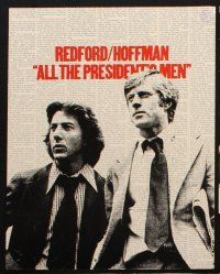 8r004 ALL THE PRESIDENT'S MEN 9 color 11x14 stills '76 Hoffman & Redford as Woodward & Bernstein!
