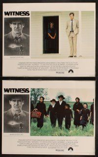 8r246 WITNESS 8 English LCs '85 cop Harrison Ford in Amish country, directed by Peter Weir!