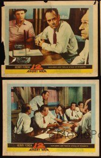 8r512 12 ANGRY MEN 4 LCs '57 Henry Fonda, Lee J. Cobb, Warden, great images of the jurors!