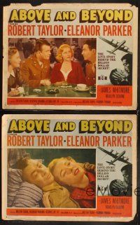 8r515 ABOVE & BEYOND 4 LCs '52 great images of pilot Robert Taylor & Eleanor Parker!