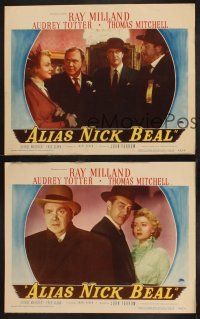 8r611 ALIAS NICK BEAL 3 LCs '49 Thomas Mitchell makes Faustian deal with Ray Milland, Audrey Totter!