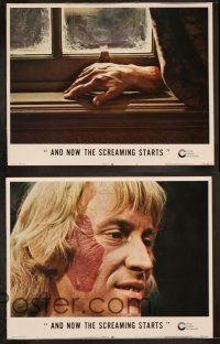 8r023 AND NOW THE SCREAMING STARTS 8 LCs '73 Peter Cushing, Herbert Lom, Roy Ward Baker, horror!