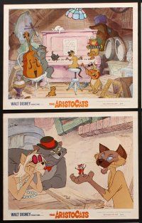 8r312 ARISTOCATS 6 LCs '71 Walt Disney feline jazz musical cartoon, great colorful images!