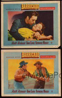 8r314 BARRICADE 6 LCs '50 Jack London, Ruth Roman is a treasure to fight for!