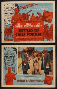 8r030 BATTLES OF CHIEF PONTIAC 8 LCs '52 Lex Barker, Helen Westcott, Lon Chaney Jr., western!