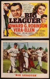 8r036 BIG LEAGUER 8 LCs '53 Edward G. Robinson, Vera-Ellen, Robert Aldrich directed, baseball!