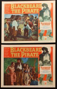 8r317 BLACKBEARD THE PIRATE 6 LCs '52 great images of Robert Newton in the title role!