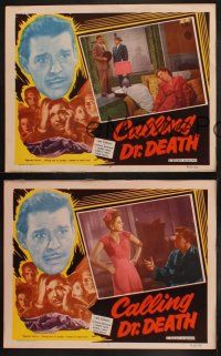8r627 CALLING DR. DEATH 3 LCs R53 Lon Chaney Jr. & hypnotized sexy Patricia Morison!