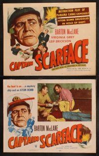 8r047 CAPTAIN SCARFACE 8 LCs '53 Barton MacLane - whose soul was as crooked as his scar!
