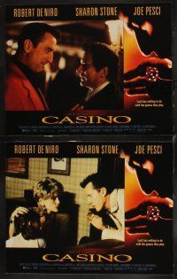 8r628 CASINO 3 LCs '95 Martin Scorsese directed, great close up of gambler Robert De Niro!