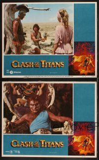 8r530 CLASH OF THE TITANS 4 LCs '81 Ray Harryhausen, fantasy border art by Greg & Tim Hildebrandt!