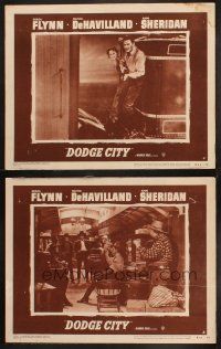 8r638 DODGE CITY 3 LCs R51 Errol Flynn, Olivia De Havilland, Michael Curtiz cowboy classic!