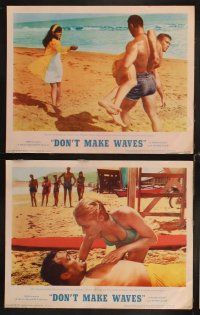 8r274 DON'T MAKE WAVES 7 LCs '67 Tony Curtis, super sexy Sharon Tate & Claudia Cardinale!