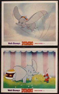8r535 DUMBO 4 LCs R72 colorful animated cartoon art from Walt Disney circus elephant classic!