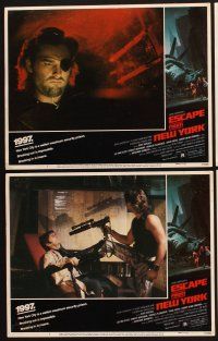 8r081 ESCAPE FROM NEW YORK 8 LCs '81 Kurt Russell, Adrienne Barbeau, Stanton, Borgnine, Carpenter!