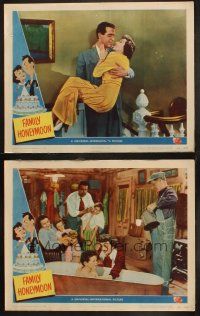 8r641 FAMILY HONEYMOON 3 LCs '48 newlyweds Claudette Colbert & Fred MacMurray!
