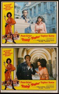 8r541 FRIDAY FOSTER 4 LCs '76 sexiest Pam Grier, Yaphet Kotto, Carl Weathers!