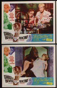 8r096 GHOST IN THE INVISIBLE BIKINI 8 LCs '66 Boris Karloff + sexy girls & wacky horror images!